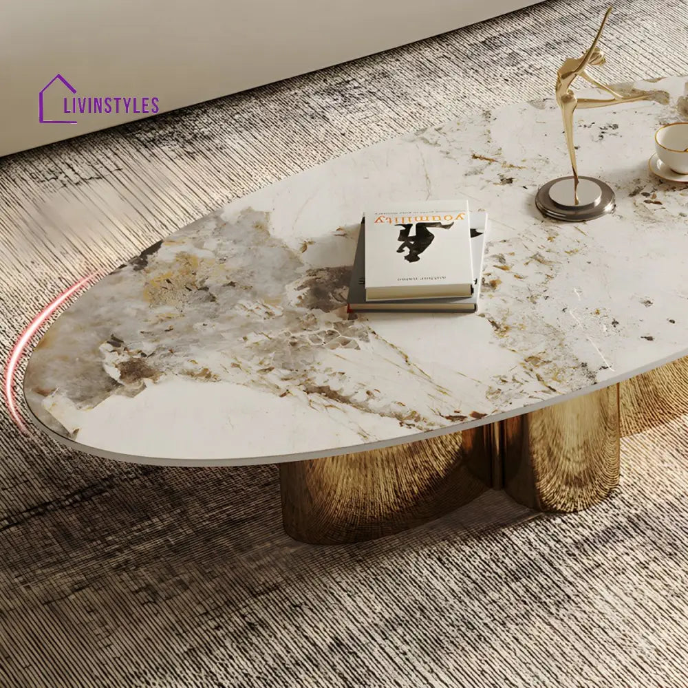 Ridhima Stainless Steel Coffee Table Set for Living Room