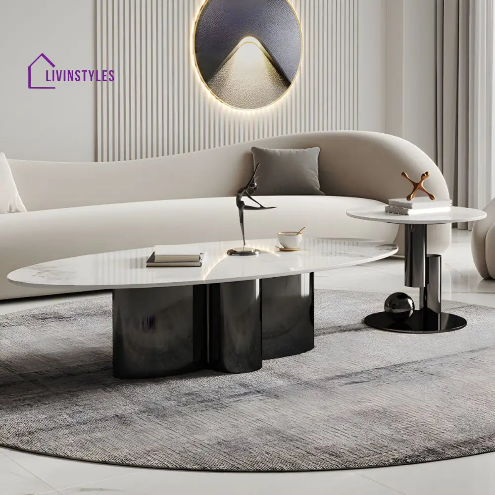Ridhima Stainless Steel Coffee Table Set for Living Room