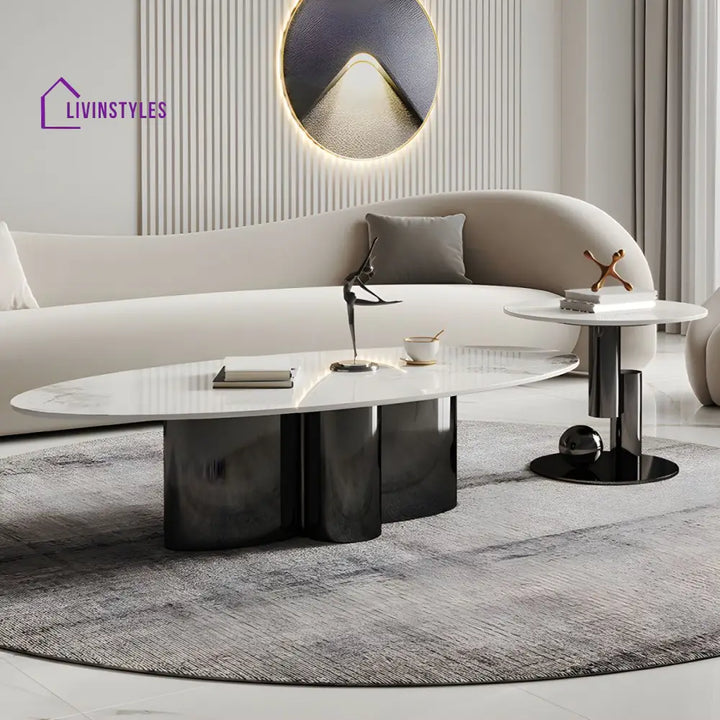 Ridhima Stainless Steel Coffee Table Set for Living Room