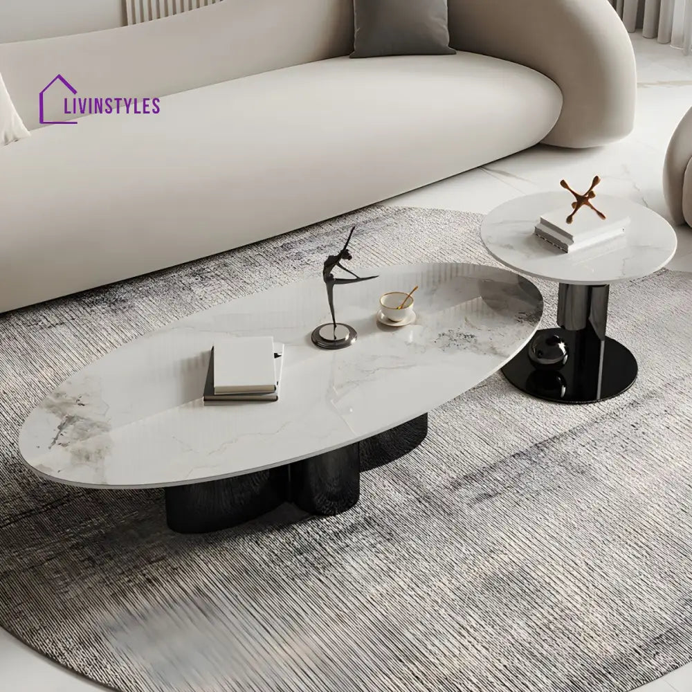 Ridhima Stainless Steel Coffee Table Set for Living Room
