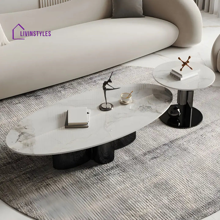 Ridhima Stainless Steel Coffee Table Set for Living Room