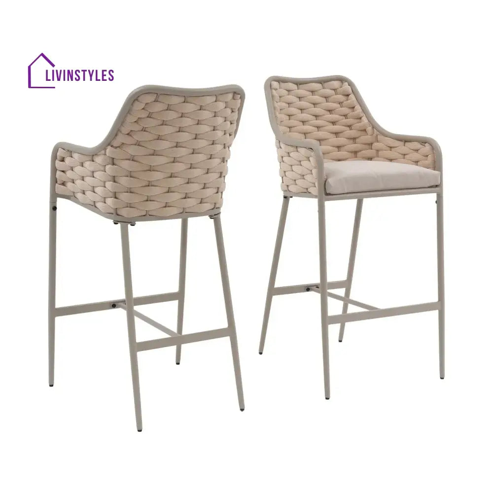 Rika 2-Piece Outdoor Rope Bar Chairs – Stylish Comfort Built to Last - Bar Chairs