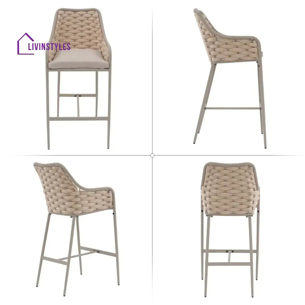 Rika 2-Piece Outdoor Rope Bar Chairs – Stylish Comfort Built to Last - Bar Chairs