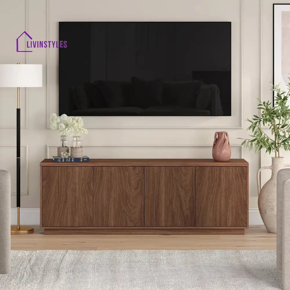 Riley Wooden Finish Tv Unit Stand for Living Room