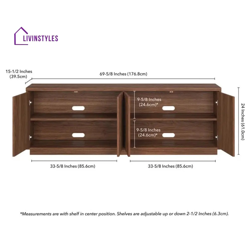 Riley Wooden Finish Tv Unit Stand for Living Room