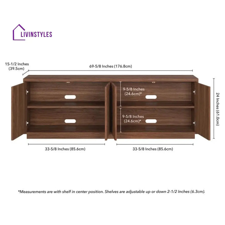 Riley Wooden Finish Tv Unit Stand for Living Room