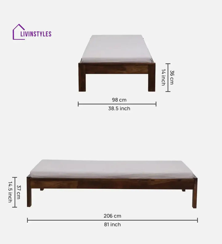 Divyam Sheesham Wood Single Beds Bedroom Furniture Sets