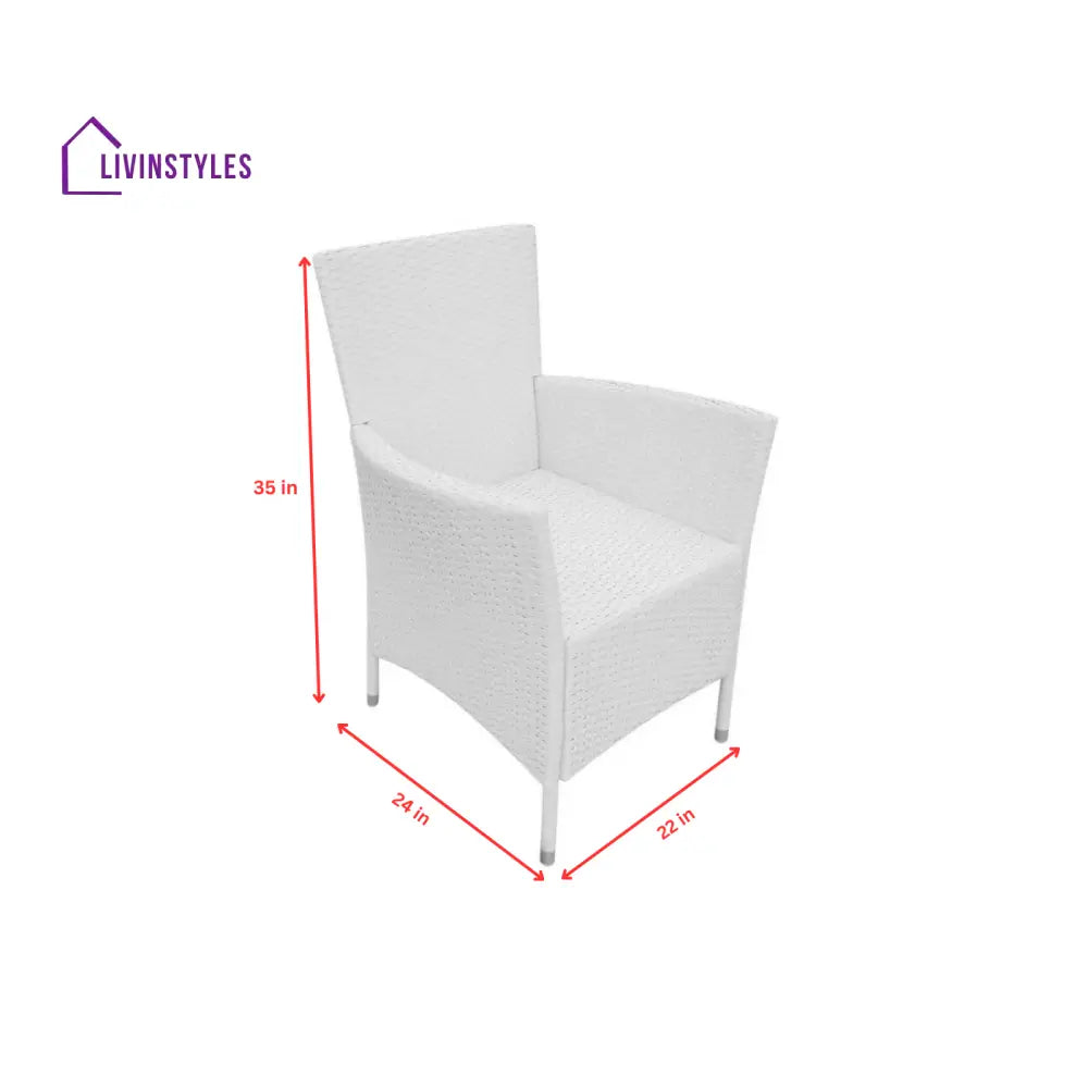 Rinaldo Outdoor Patio Dining Set 8 Chairs and 1 Table (White) - Dining sets