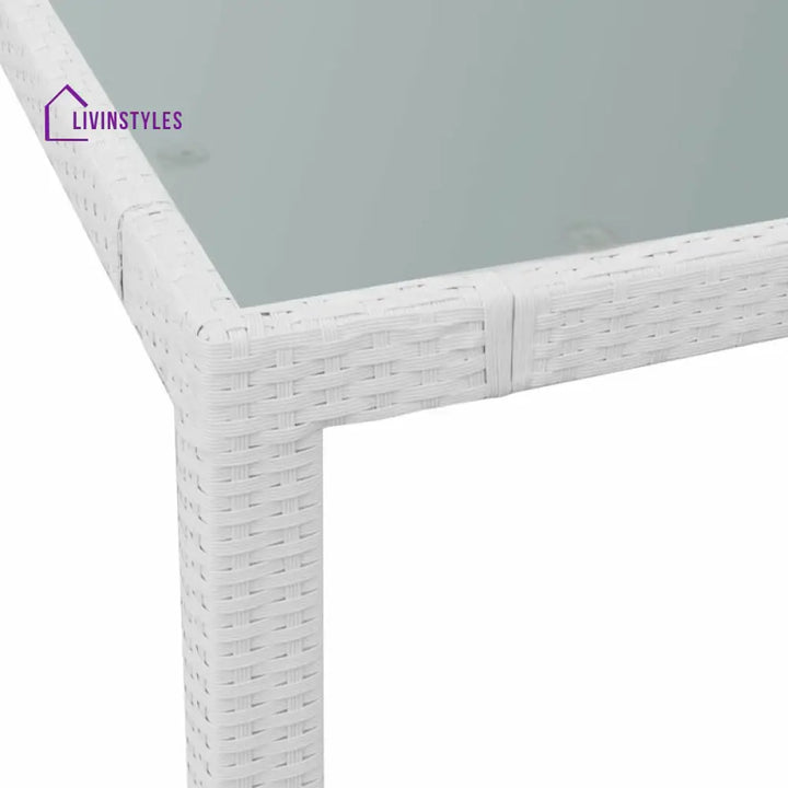 Rinaldo Outdoor Patio Dining Set 8 Chairs and 1 Table (White) - Dining sets