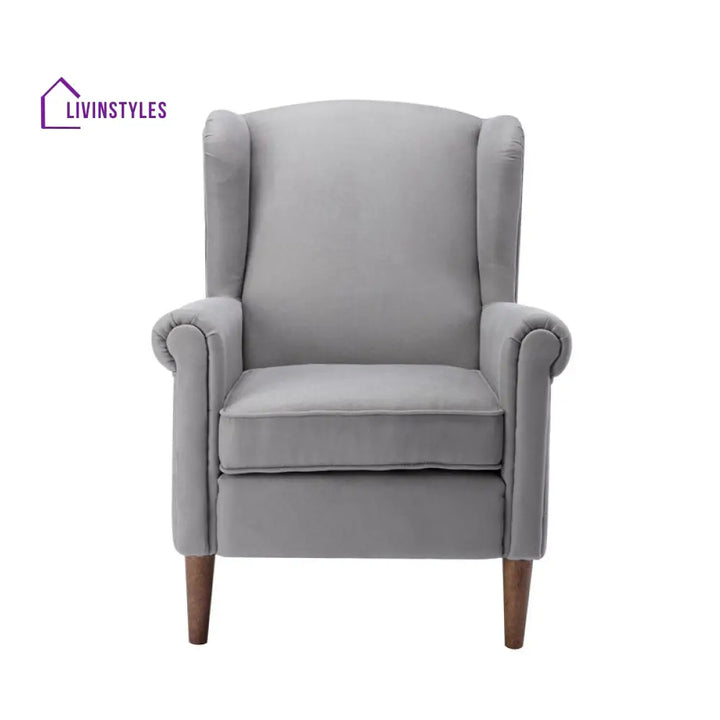Rinita Solid Wood and Fabric Arm Chair | Living Room Chair | Lounge Chair