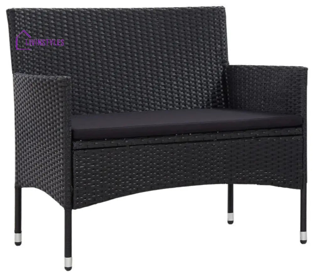 Rino Outdoor 2 seater Sofa (Black) - Sofa Sets