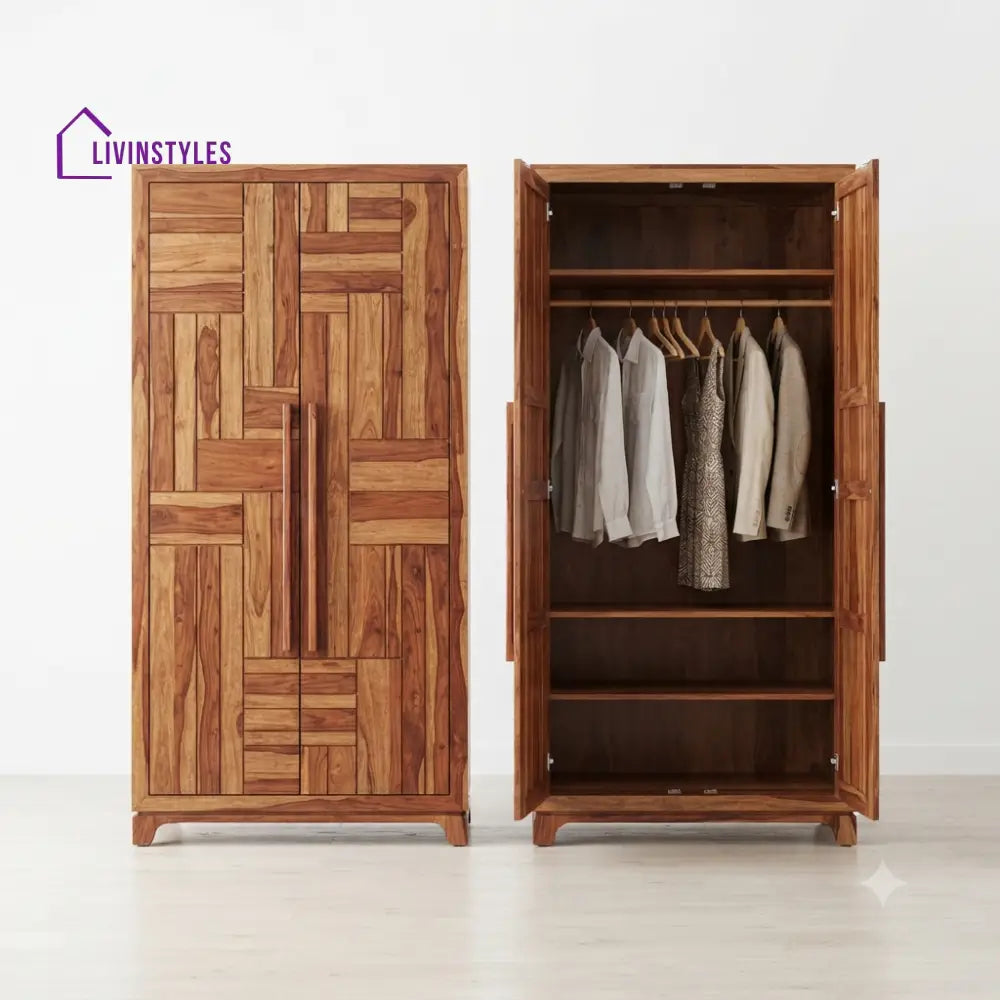 Risha Wooden Wardrobe for Clothes | Cupboard for Clothes
