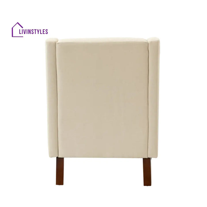 Rishika Solid Wood Frame and Fabric Arm Chair | Living Room Chair | Lounge Chair