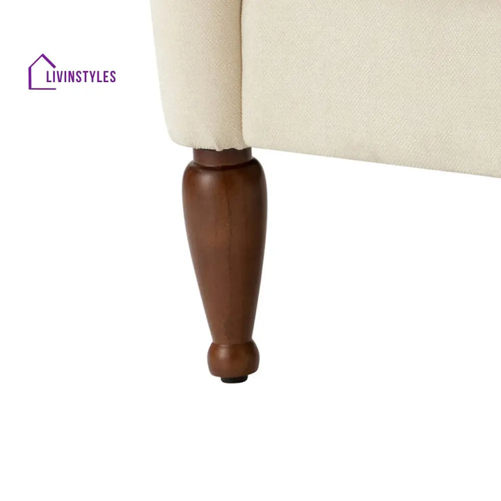 Rishika Solid Wood Frame and Fabric Arm Chair | Living Room Chair | Lounge Chair