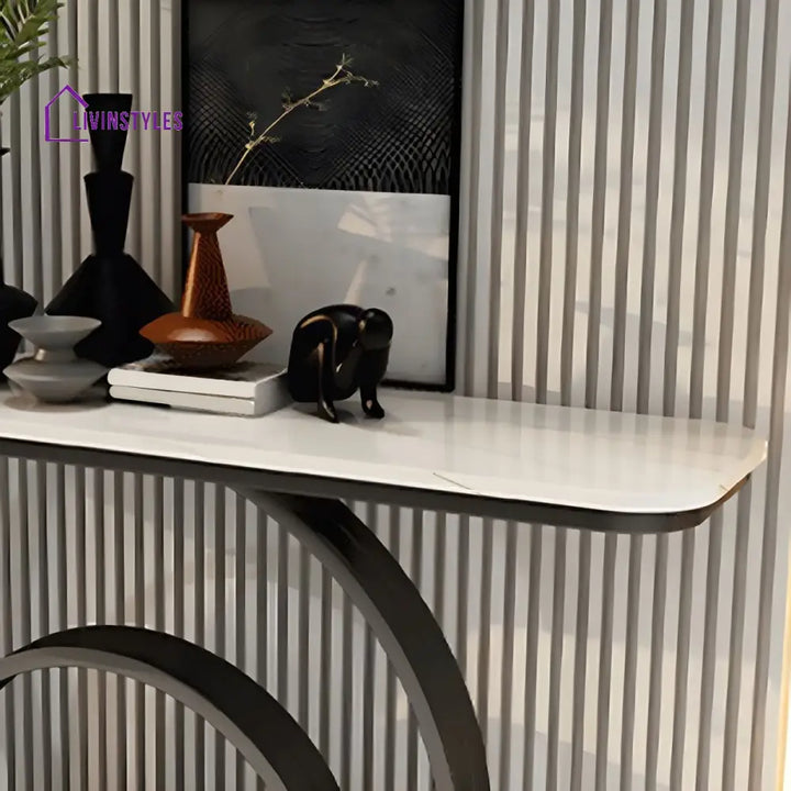 Rithvik Stainless Steel Living Room Console Table