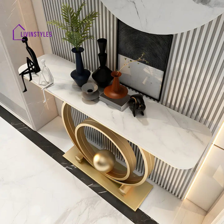 Rithvik Stainless Steel Living Room Console Table