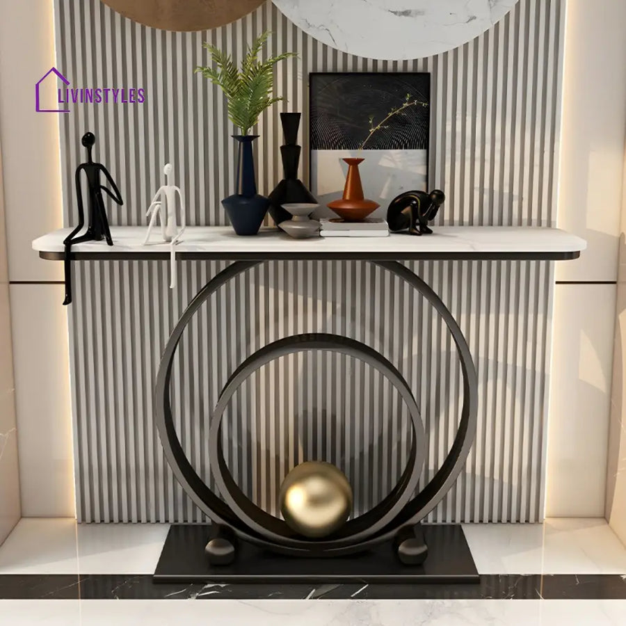 Rithvik Stainless Steel Living Room Console Table