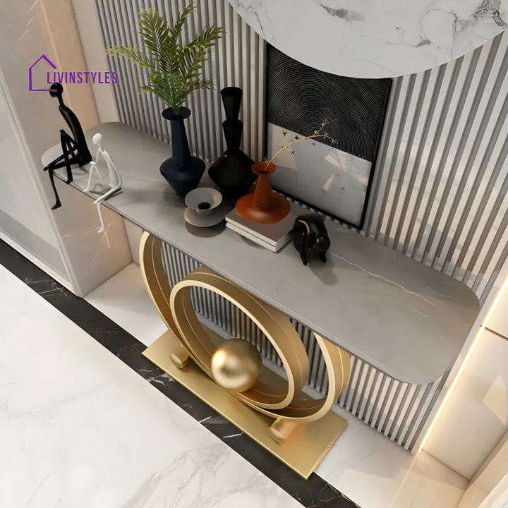 Rithvik Stainless Steel Living Room Console Table