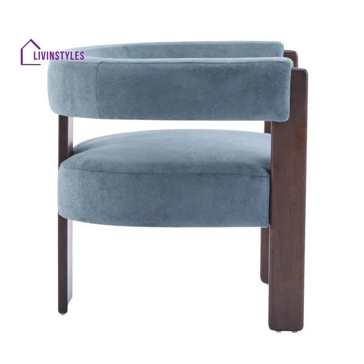Ritvika Solid Wood and Fabric Arm Chair | Living Room Chair | Lounge Chair