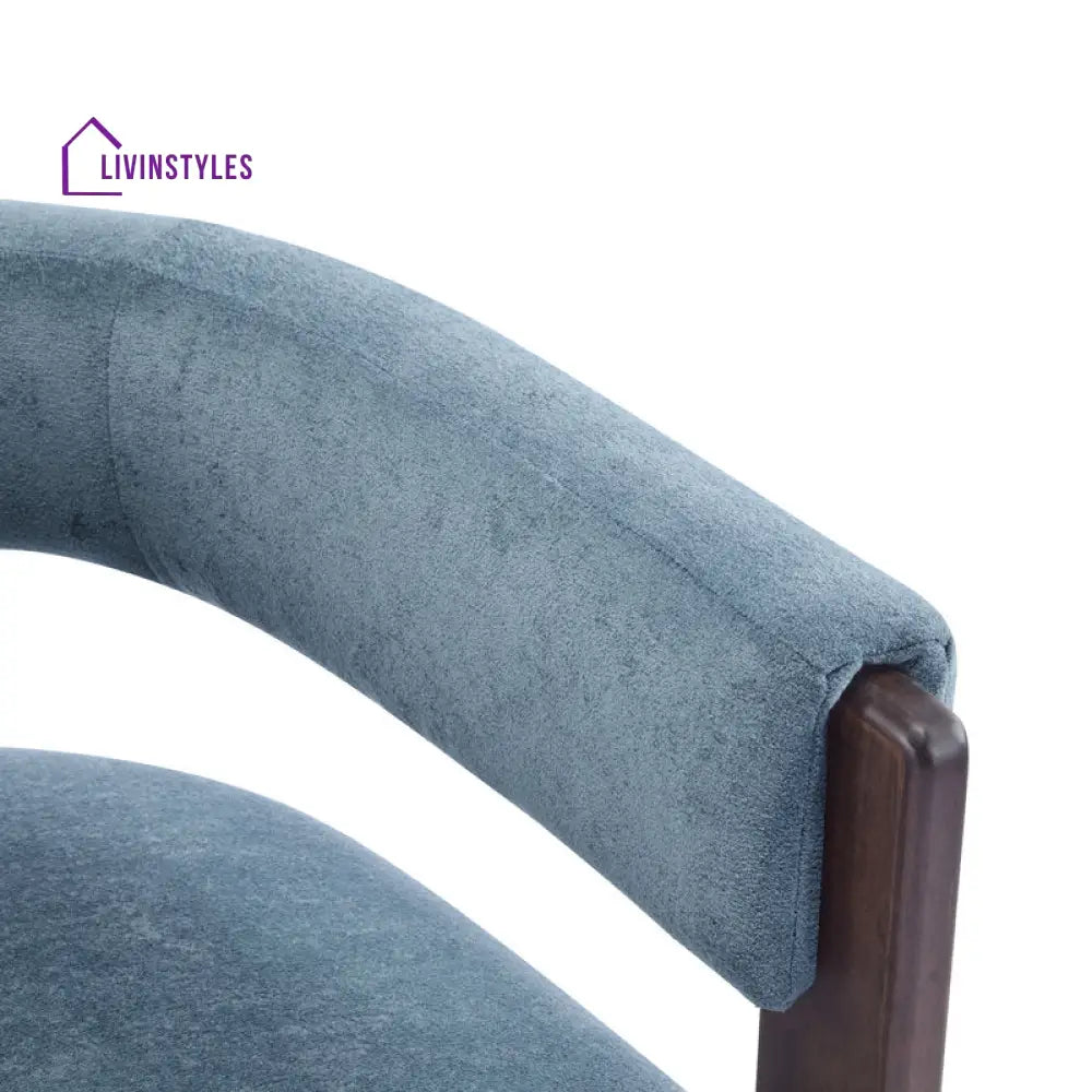 Ritvika Solid Wood and Fabric Arm Chair | Living Room Chair | Lounge Chair
