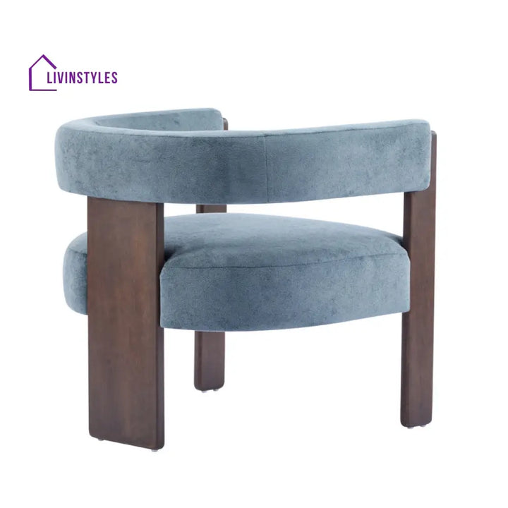 Ritvika Solid Wood and Fabric Arm Chair | Living Room Chair | Lounge Chair