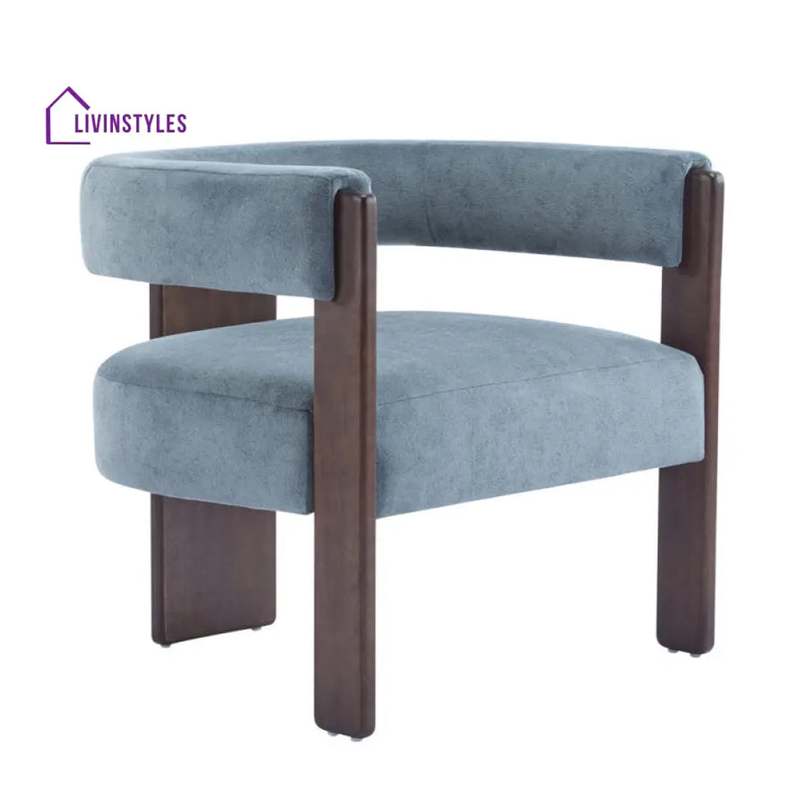 Ritvika Solid Wood and Fabric Arm Chair | Living Room Chair | Lounge Chair