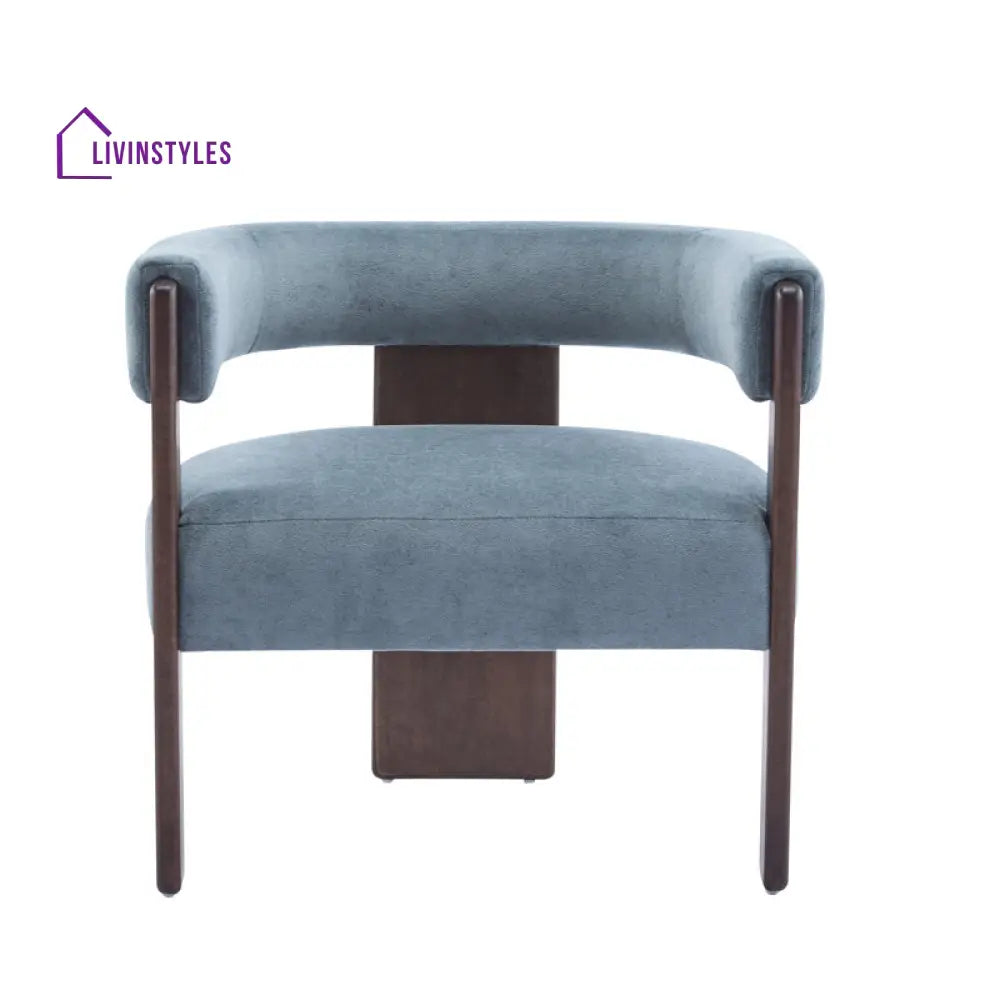 Ritvika Solid Wood and Fabric Arm Chair | Living Room Chair | Lounge Chair