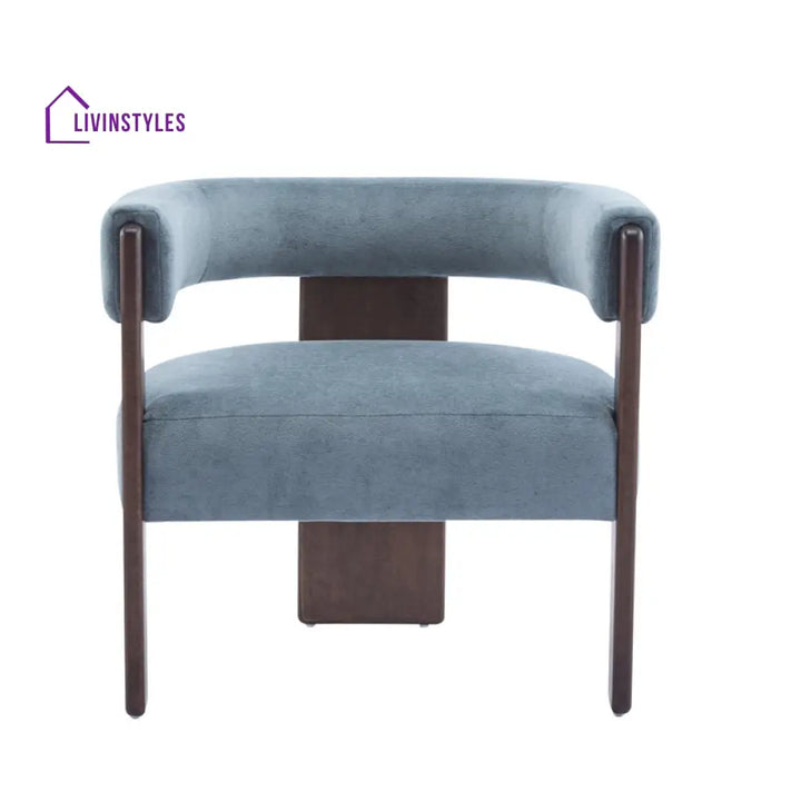 Ritvika Solid Wood and Fabric Arm Chair | Living Room Chair | Lounge Chair