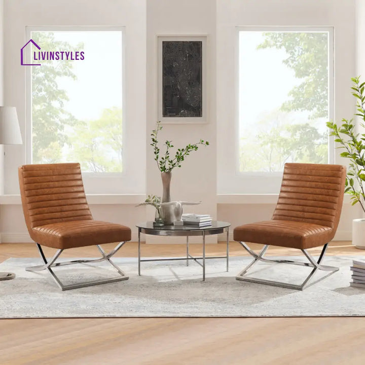 Riva Metal Frame and Fabric Chair | Living Room Chair | Lounge Chair