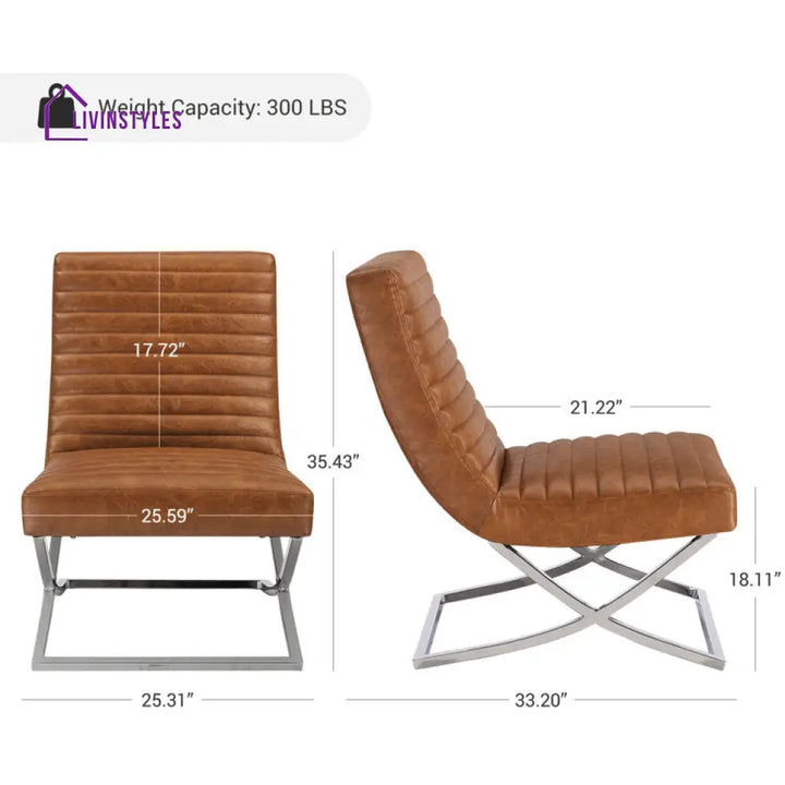 Riva Metal Frame and Fabric Chair | Living Room Chair | Lounge Chair