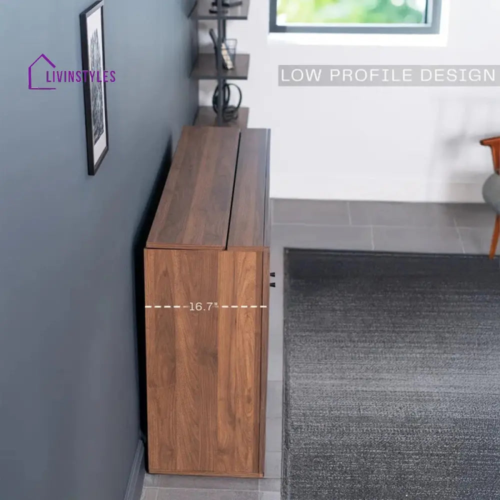 River Wooden Finish Tv Unit Stand for Living Room