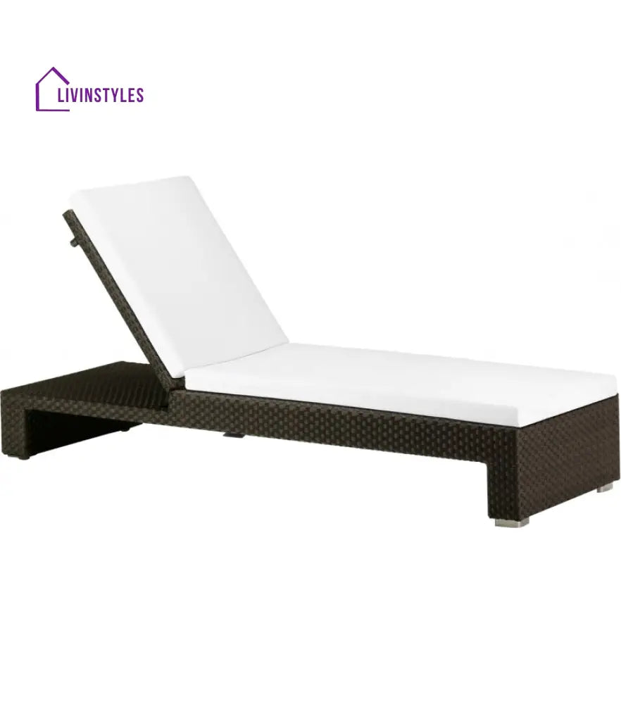 Rivera Outdoor Swimming Poolside Lounger - Brown - Loungers
