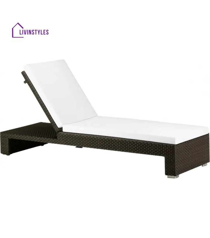 Rivera Outdoor Swimming Poolside Lounger - Brown - Loungers