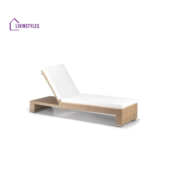 Rivera Outdoor Swimming Poolside Lounger - Light Brown - Loungers