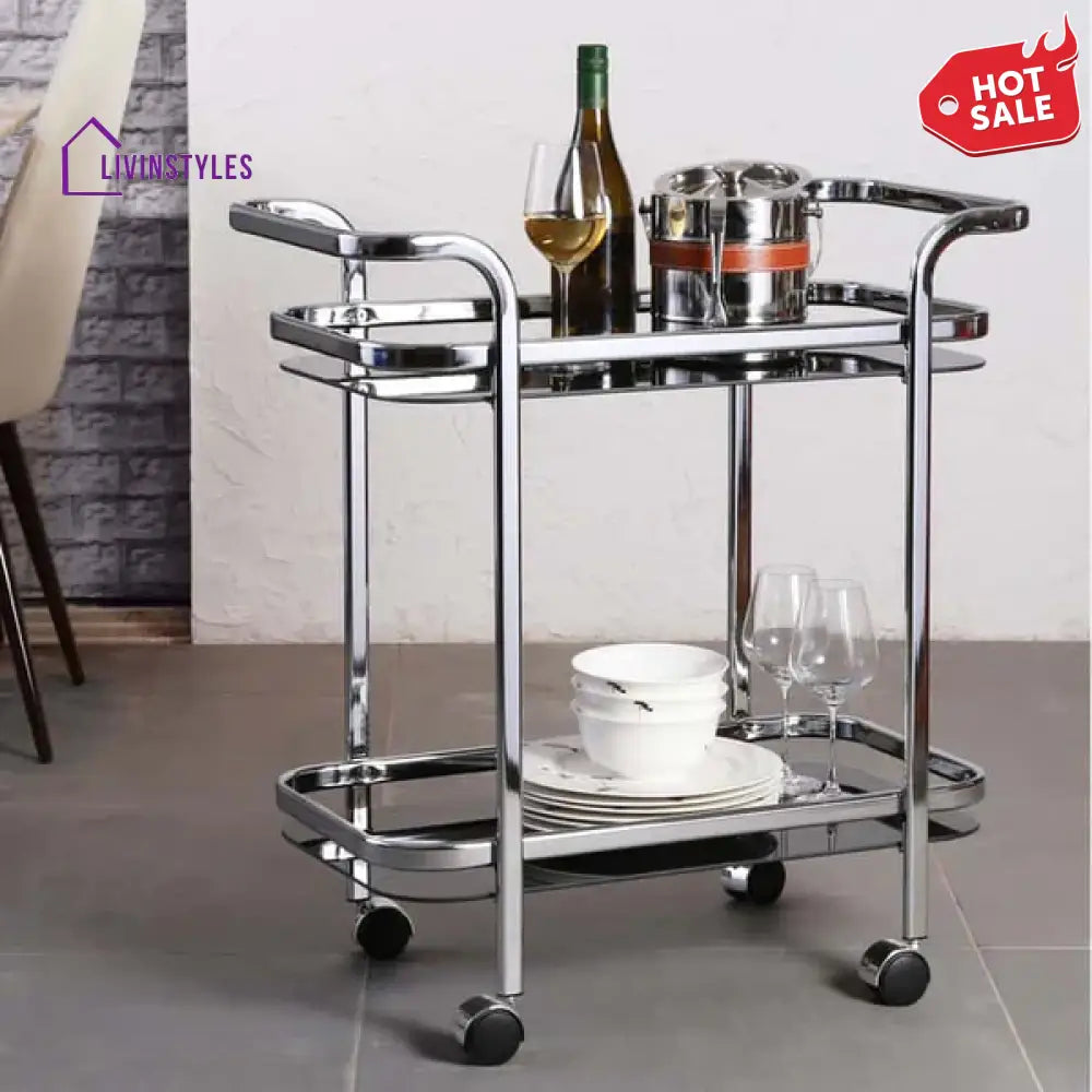 Riya Metal Serving Trolley