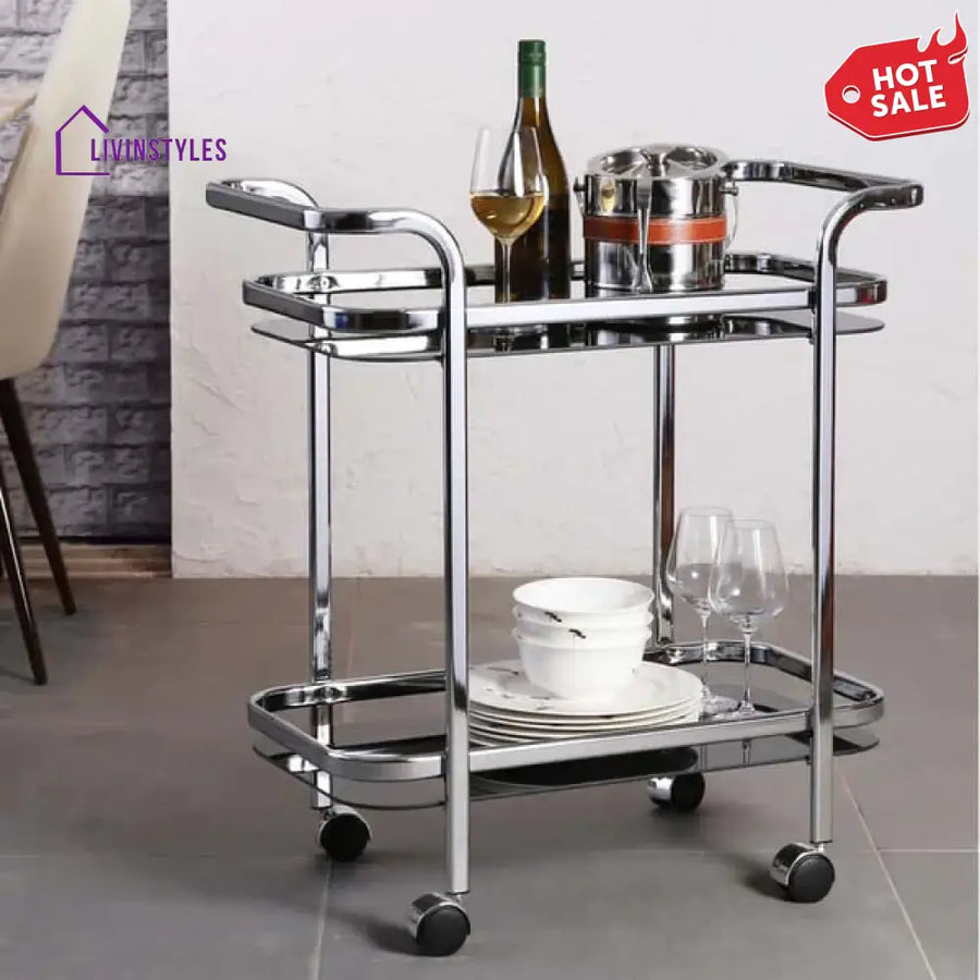 Riya Metal Serving Trolley