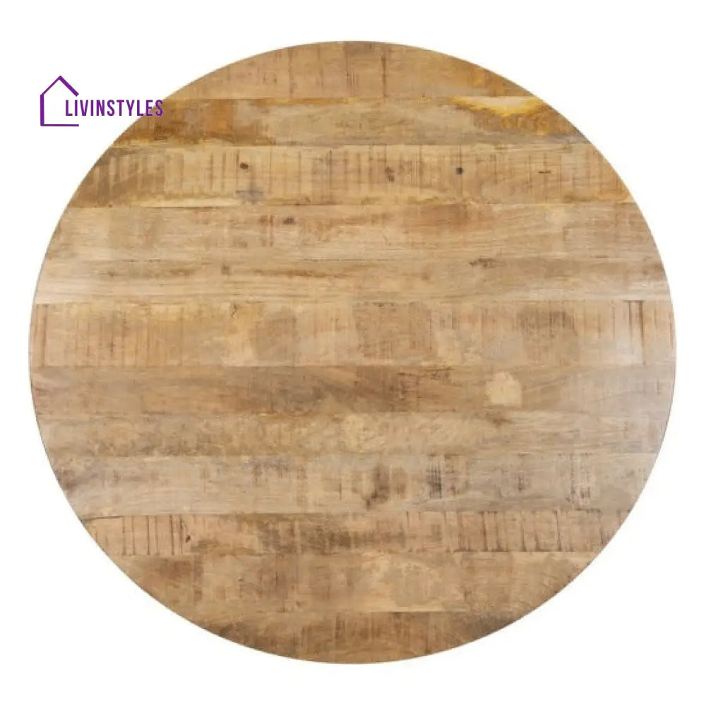 Riya Rough Mango Wood Round Dining Table
