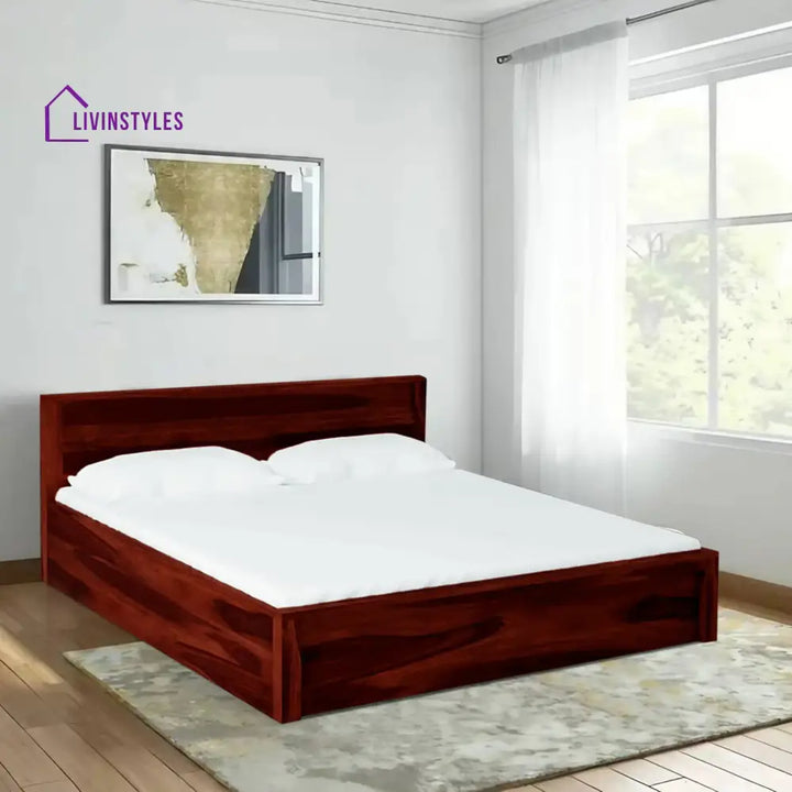 Acro Solid Wood Storage Beds Queen / Honey Bedroom Furniture Sets