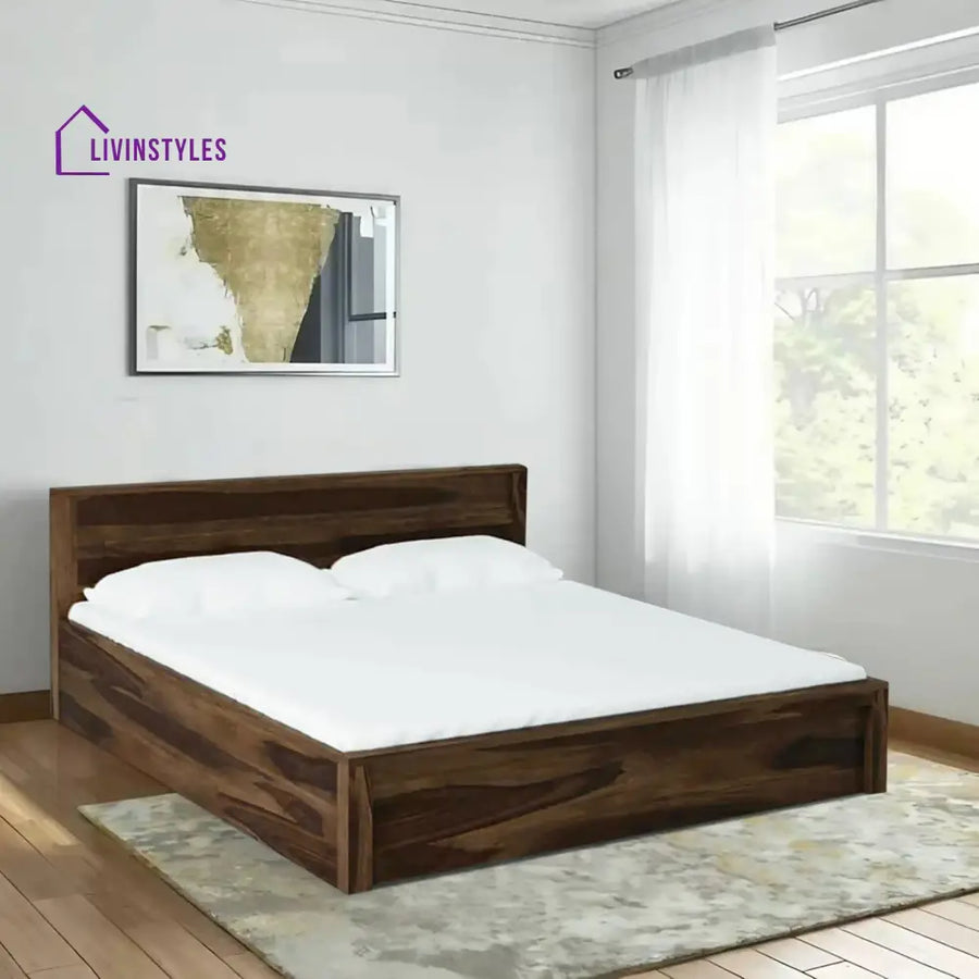 Acro Solid Wood Storage Beds Queen / Teak Bedroom Furniture Sets