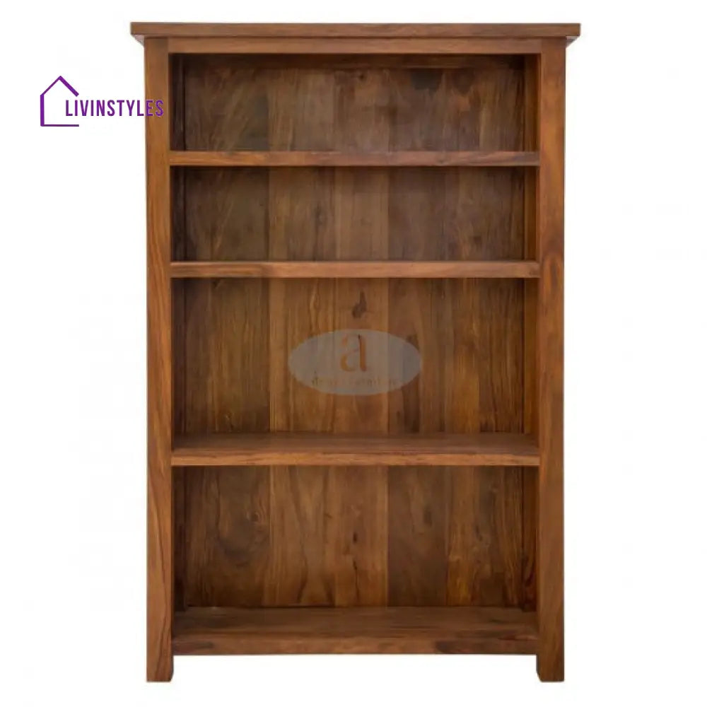 Riya Wooden Bookshelf in Honey Finish
