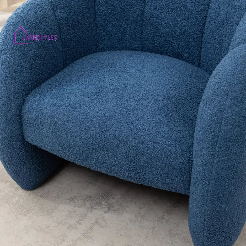 Riyana Solid Wood and Fabric Arm Chair | Living Room Chair | Lounge Chair