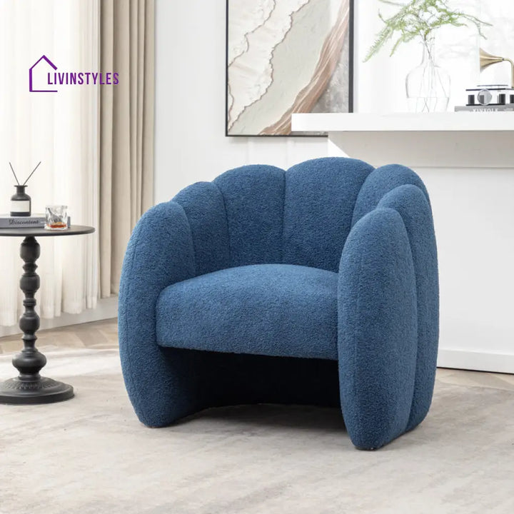 Riyana Solid Wood and Fabric Arm Chair | Living Room Chair | Lounge Chair