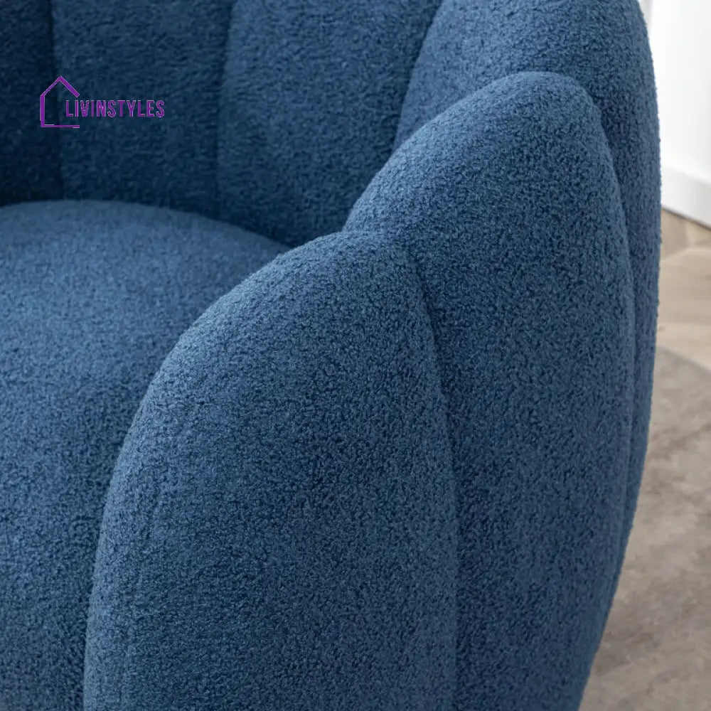 Riyana Solid Wood and Fabric Arm Chair | Living Room Chair | Lounge Chair