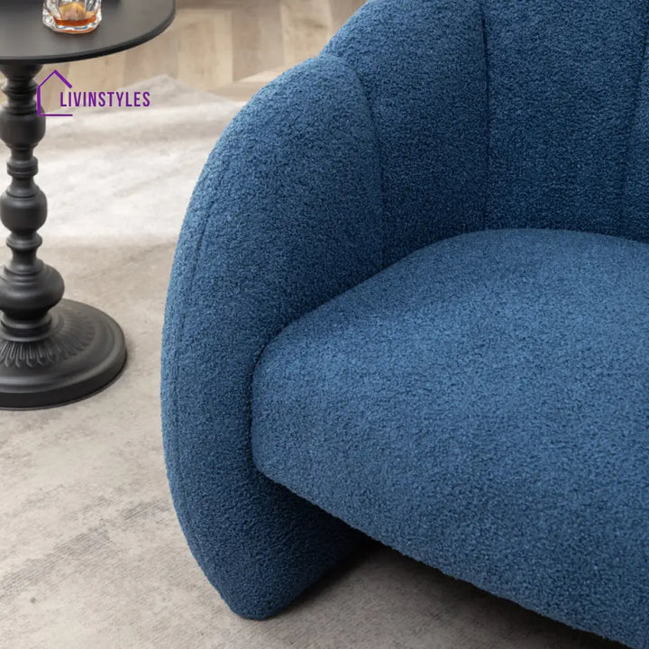 Riyana Solid Wood and Fabric Arm Chair | Living Room Chair | Lounge Chair