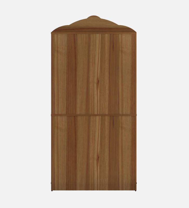 OmkarWood Natural Wooden Finish Pooja Temple with Storage & Drawer