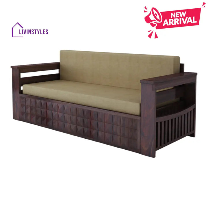RelaxiMax 3 Seater Sofa Cum Bed Sheesham Wood