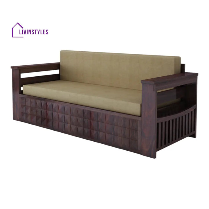 RelaxiMax 3 Seater Sofa Cum Bed Sheesham Wood