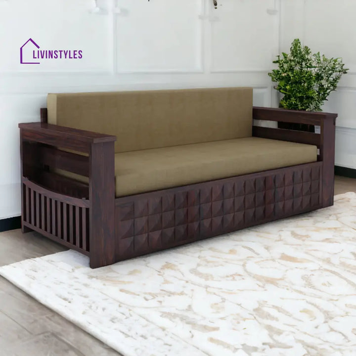 RelaxiMax 3 Seater Sofa Cum Bed Sheesham Wood