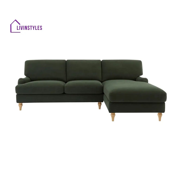 Roberto Right Hand Chaise Sofa - Dark Olive - Sofas