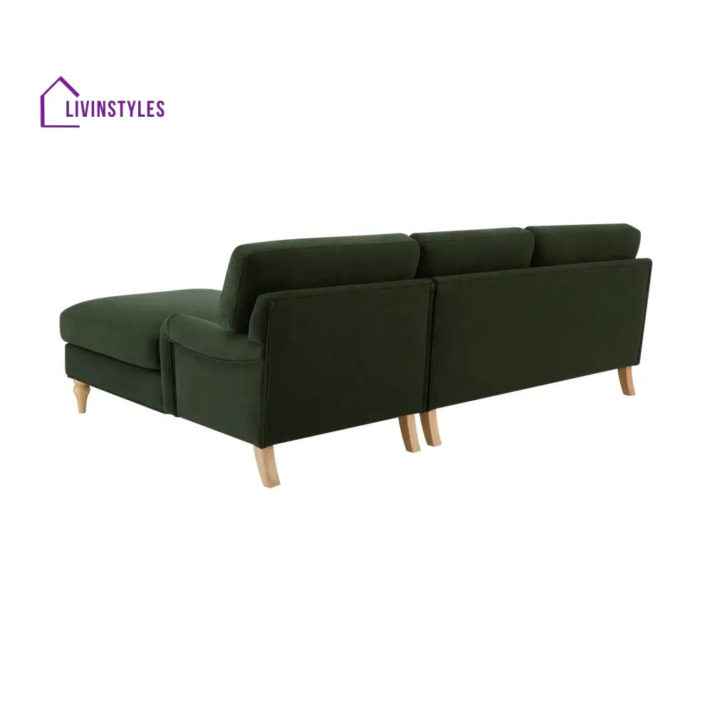 Roberto Right Hand Chaise Sofa - Dark Olive - Sofas